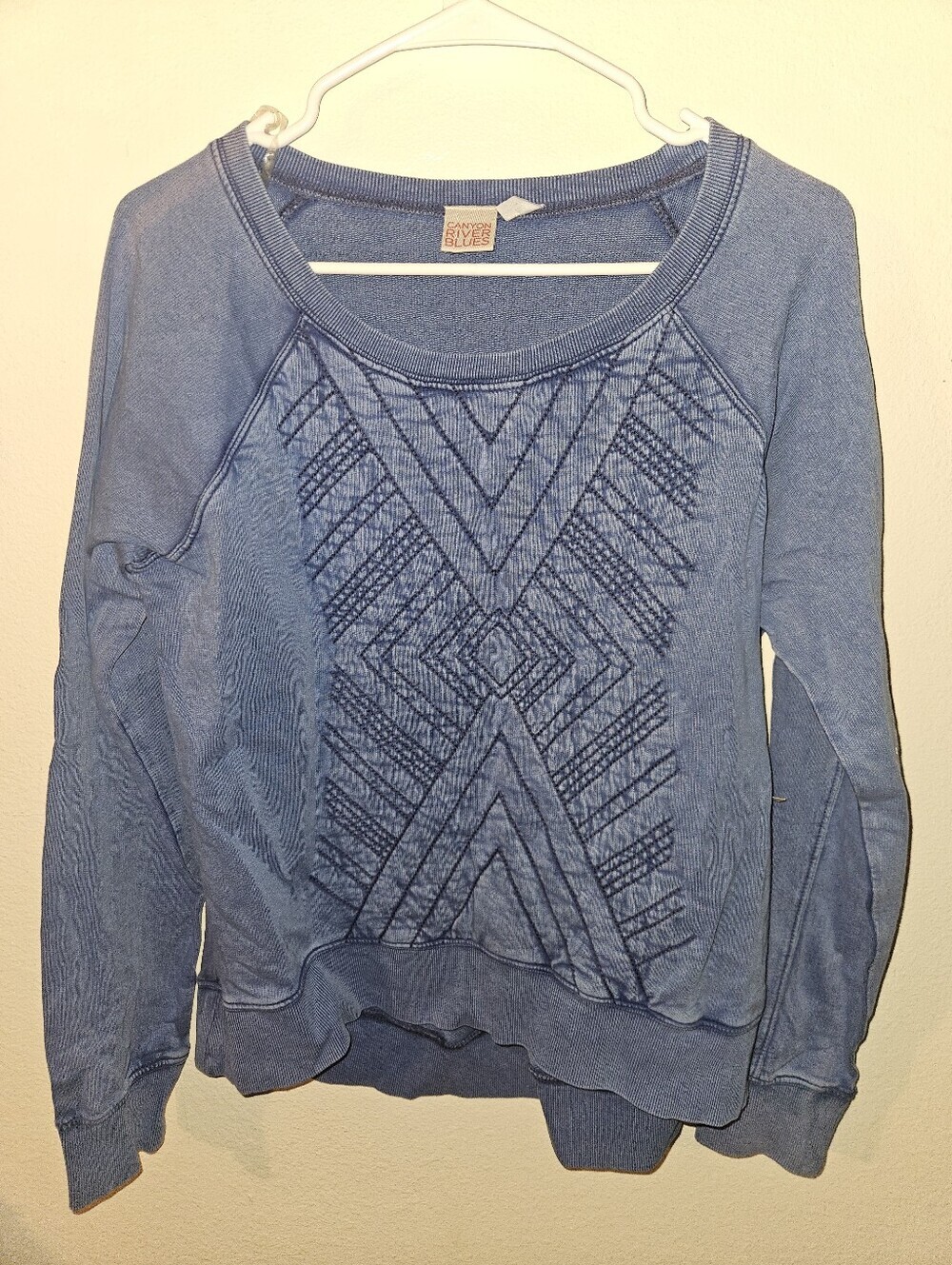 Canyon River Blues Womans Long Sleeve Blue Sweater Size M